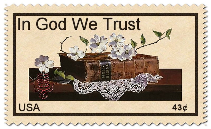 &quot;In God We Trust&quot;, 1990s Postage Stamp